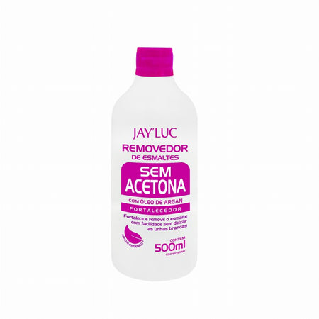 Removedor de Esmalte JayLuc 500 ml com Oleo de Argan Sem Acetona